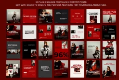 CANVA Bold Red Insta Posts & Stories