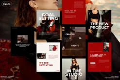 CANVA Bold Red Insta Posts & Stories