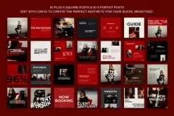 CANVA Bold Red Insta Posts & Stories