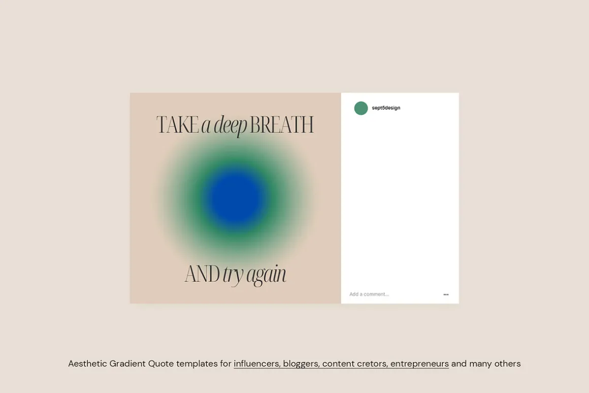 Canva Instagram Gradient Quotes + PS