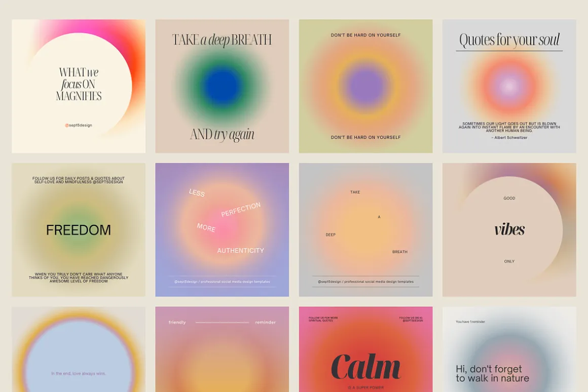 Canva Instagram Gradient Quotes + PS