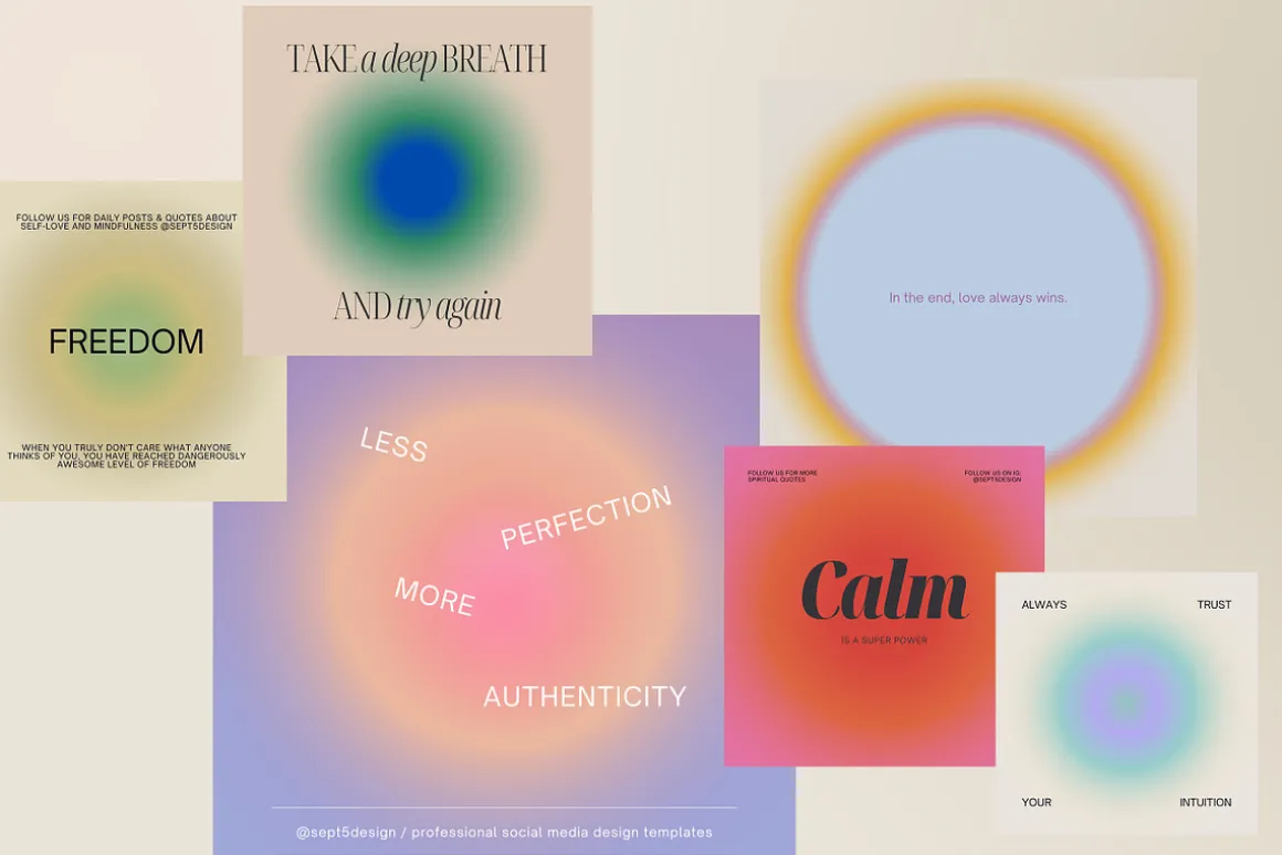 Canva Instagram Gradient Quotes + PS