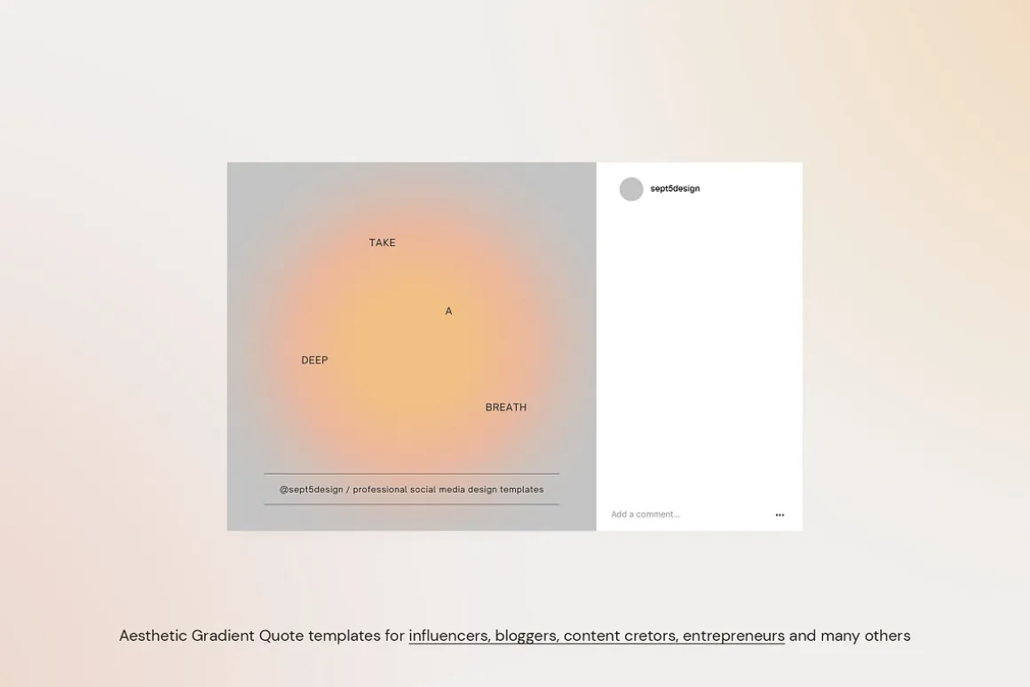 Canva Instagram Gradient Quotes + PS