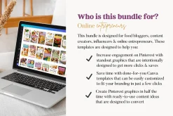 Canva Pinterest Food Blog Templates