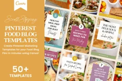 Canva Pinterest Food Blog Templates