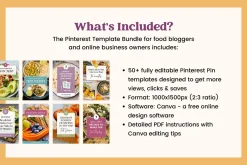Canva Pinterest Food Blog Templates