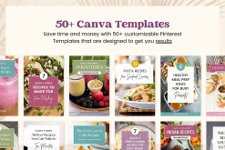 Canva Pinterest Food Blog Templates