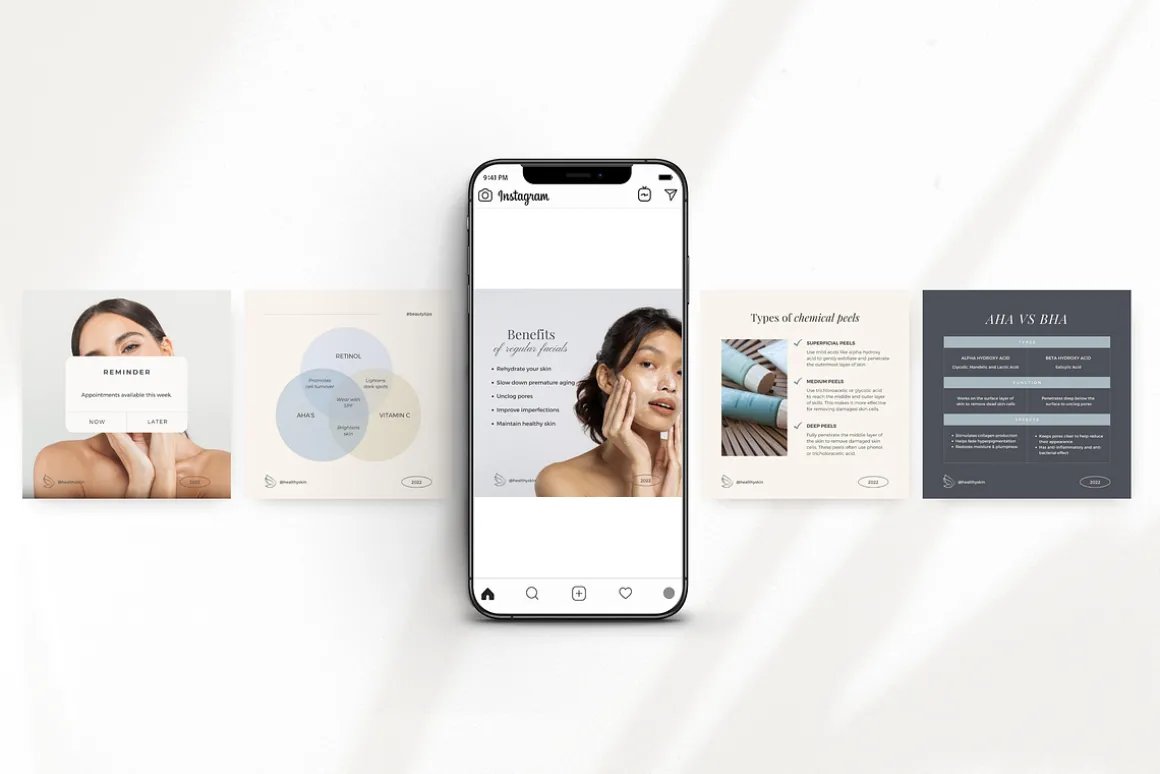 Canva Beauty Instagram Template Pack