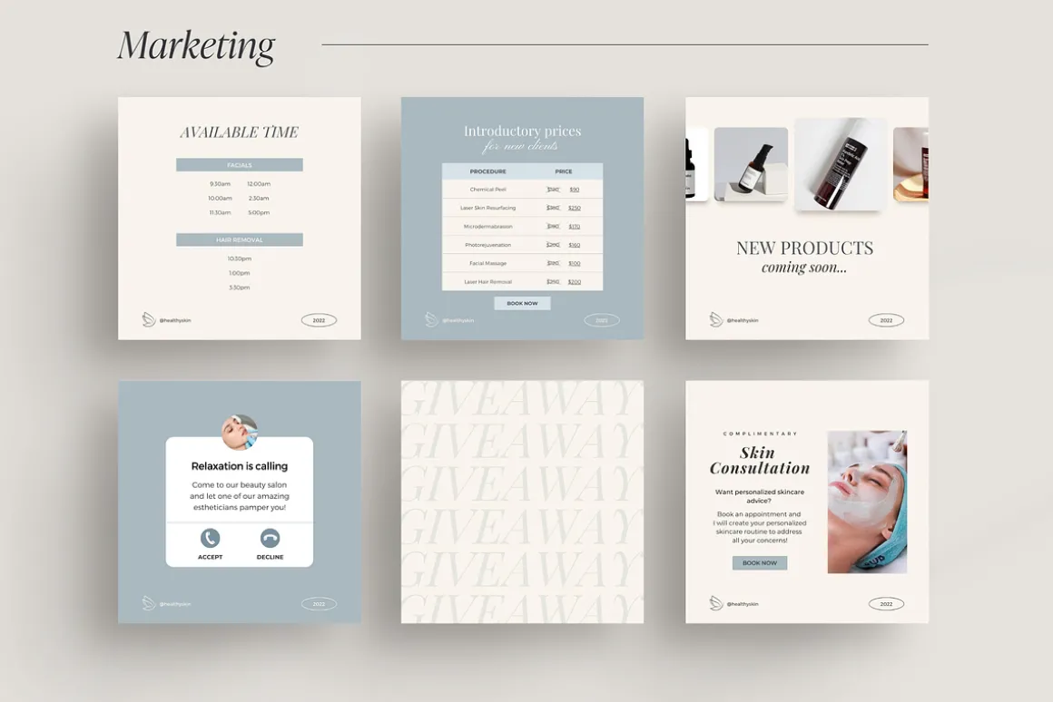 Canva Beauty Instagram Template Pack