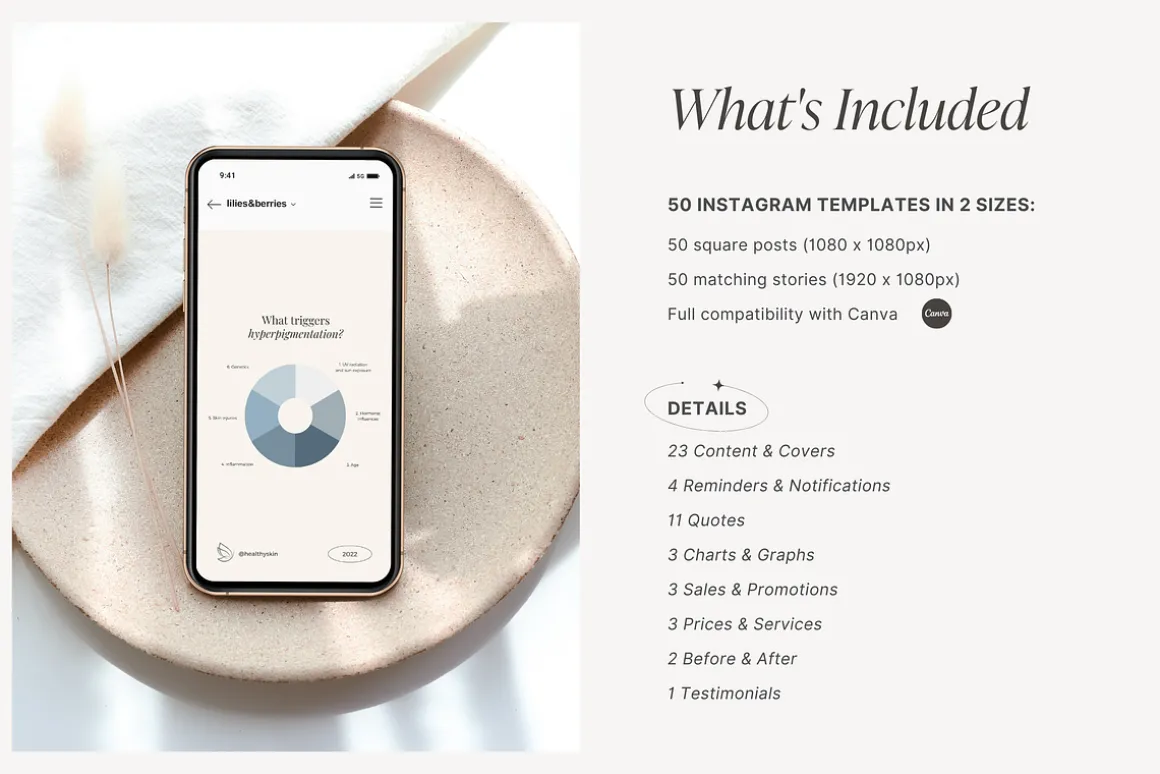 Canva Beauty Instagram Template Pack