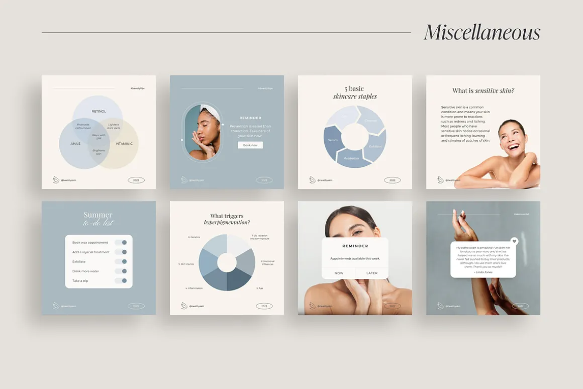 Canva Beauty Instagram Template Pack