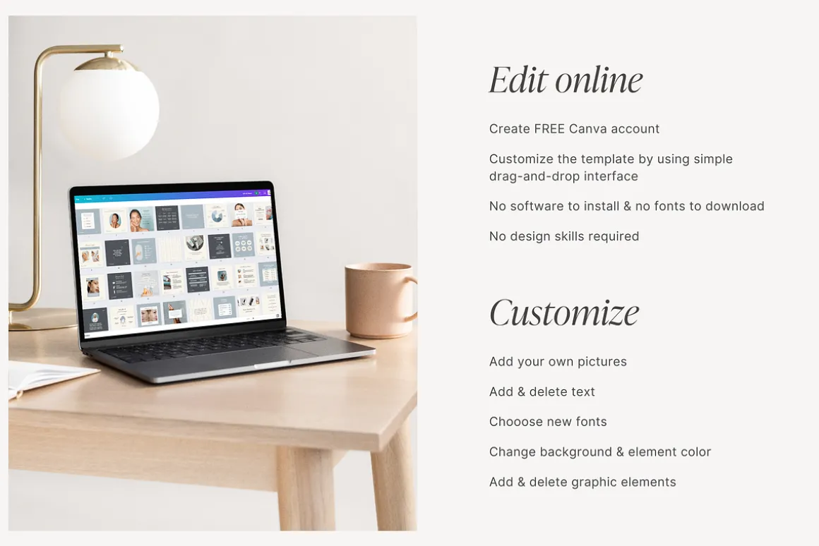 Canva Beauty Instagram Template Pack