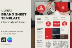 Canva Brand Guide Sheet Template