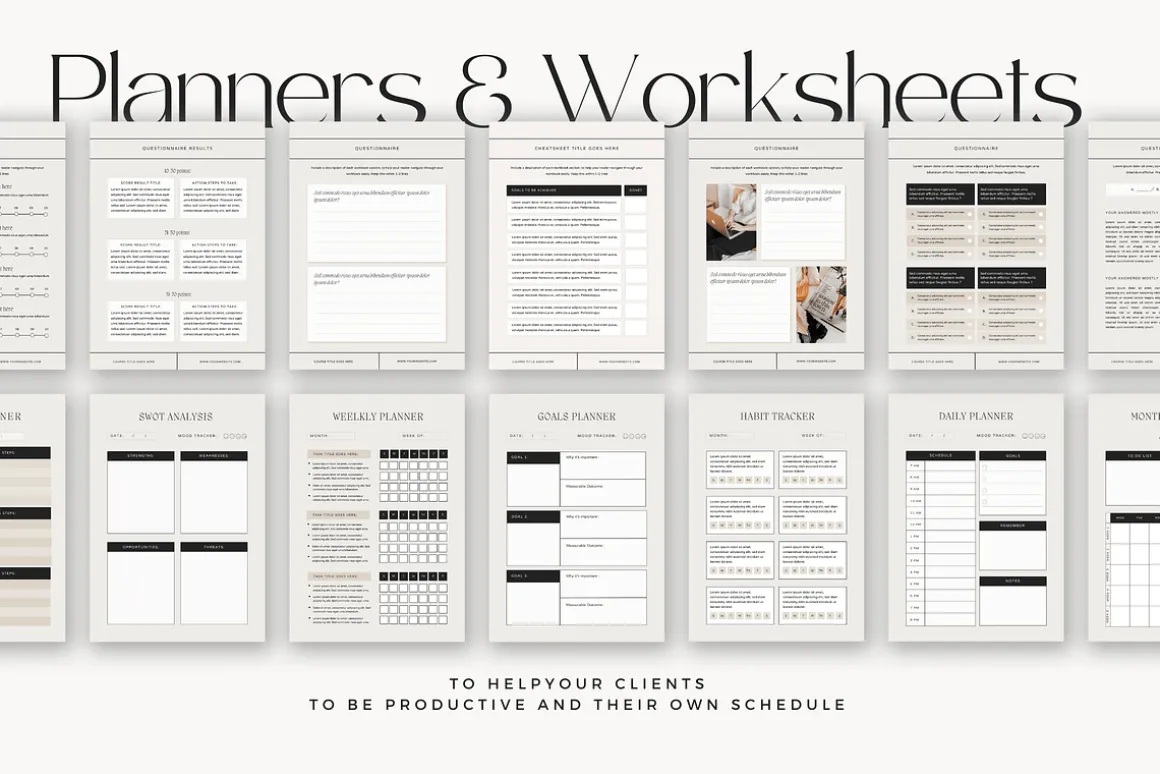 Canva Coaching Ebook WorkBook Hattie