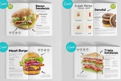 4 Canva Cookbook Templates Combo