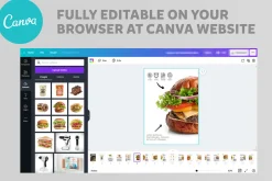 4 Canva Cookbook Templates Combo