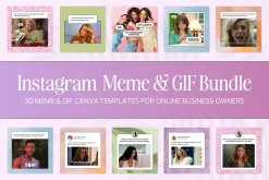 Canva Instagram Meme & GIF Templates