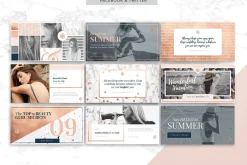 CANVA & PPT | Rose Gold Social Media