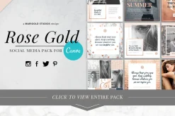 CANVA & PPT | Rose Gold Social Media