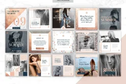 CANVA & PPT | Rose Gold Social Media