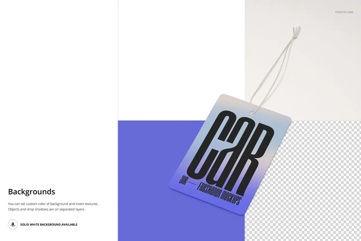 Car Air Freshener Mockup Set