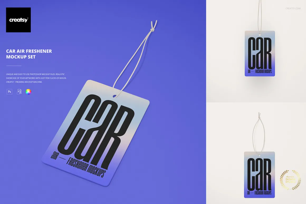 Car Air Freshener Mockup Set