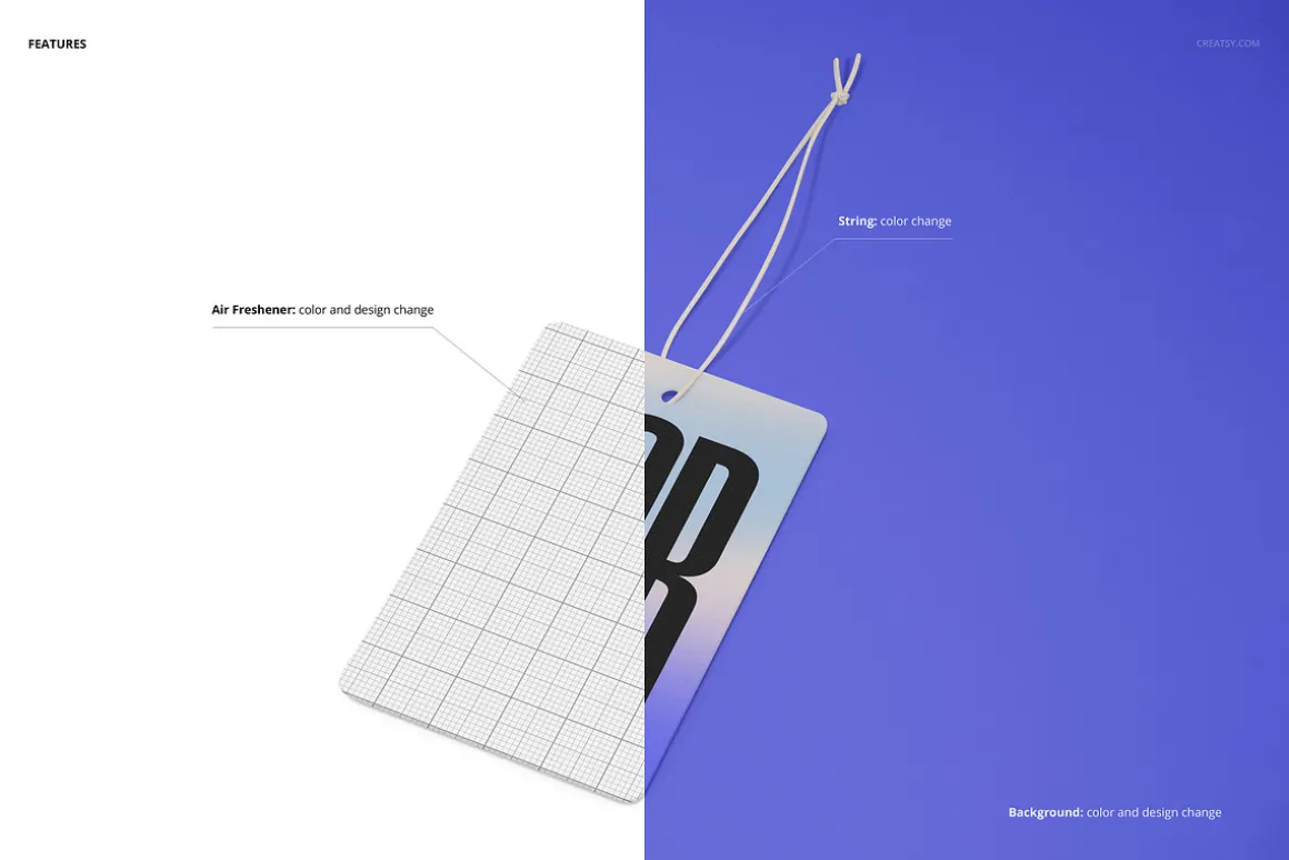 Car Air Freshener Mockup Set