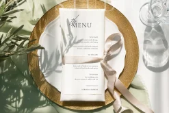 Card Mockup 4x9 Menu Olive Green
