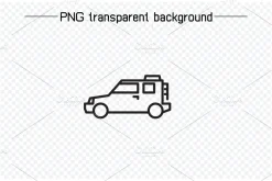 Car Line Icons Set