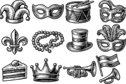 Carnival Festival Vintage Set