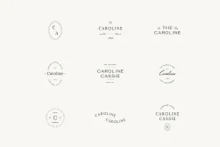 Caroline Minimal Logo Kit Ai,Eps,Psd
