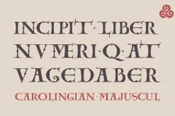 Carolingian Majuscule medieval font