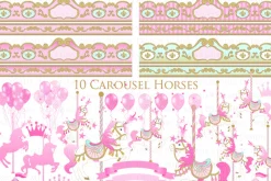 Carousel, Merry Go Round Pink