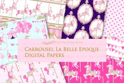 Carousel, Merry Go Round Pink