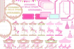 Carousel, Merry Go Round Pink