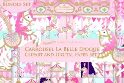 Carousel, Merry Go Round Pink