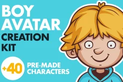 Cartoon Boy Avatar Creation Kit
