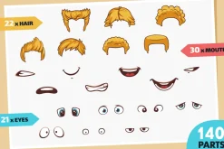 Cartoon Boy Avatar Creation Kit