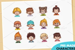 Cartoon Boy Avatar Creation Kit