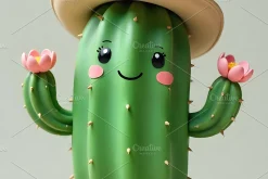 cartoon cactus character with stubby