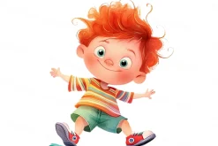 Cartoon children outdoors activities
