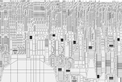 Cartoon city facades