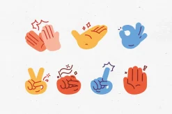 Cartoon Doodle Hand Gestures
