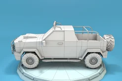 Cartoon Jeep SUV Low Poly 3D Model