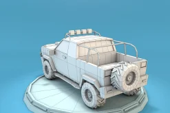 Cartoon Jeep SUV Low Poly 3D Model