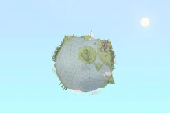 Cartoon Low Poly Earth Planet