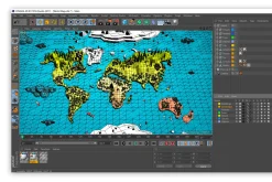 Cartoon Low Poly Earth World Map