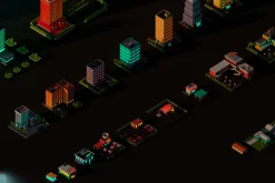 Cartoon Low Poly Night City Pack