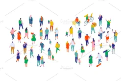 Cartoon People isometric characters