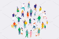 Cartoon People isometric characters